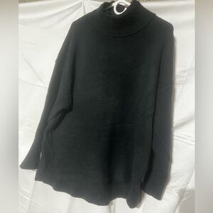 Free people S Elegant Black Cowl Neck Sweater winter layering basics